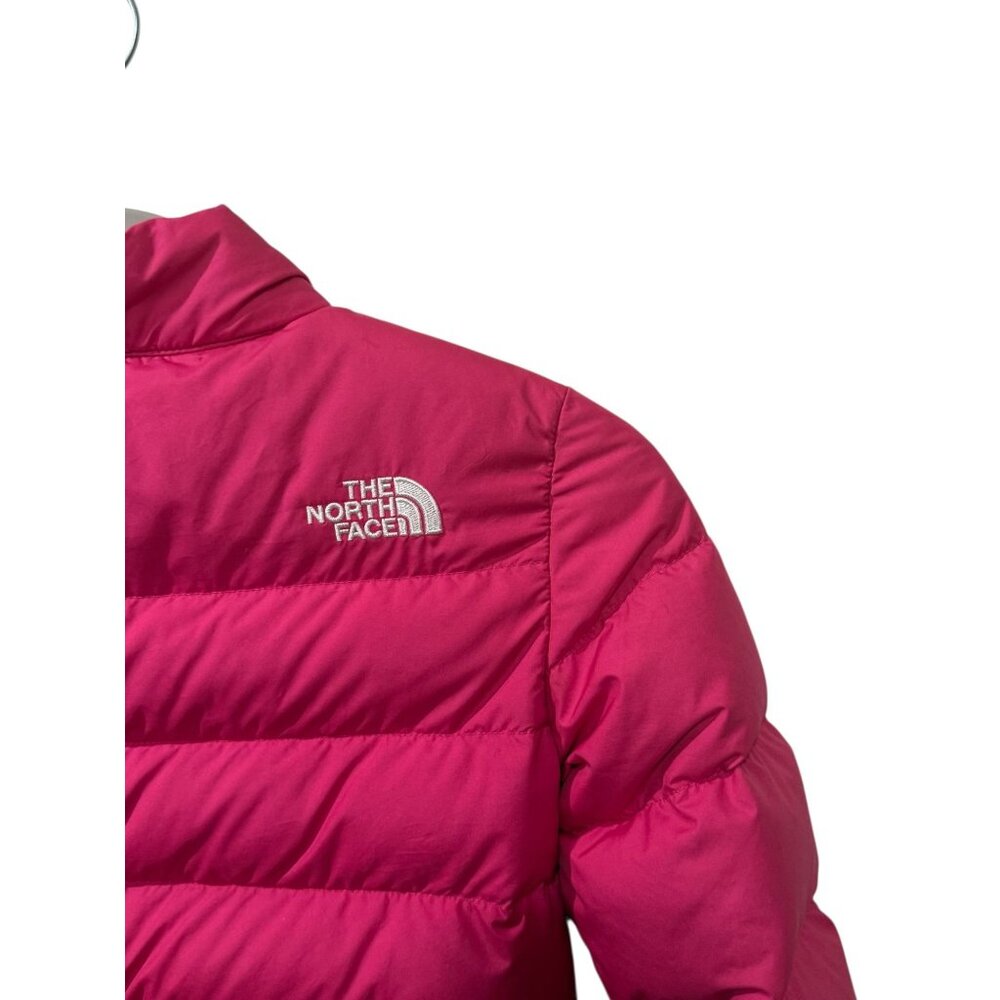 The North Face Girls Pink Puffer Jacket XS 6 Lightweight Down Insulated Outerwea - Picture 7 of 8